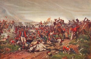 Francia cuirassierek rohamozni egy brit gyalogsági teret a waterlooi csatában, 1815 1906 alkotó: P Jazet