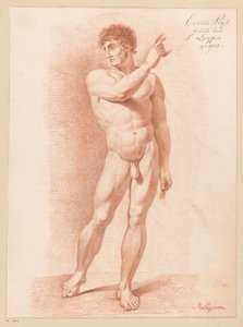 Álló férfi akt, elölről nézve (1. díj 1815) alkotó: P. Luypen