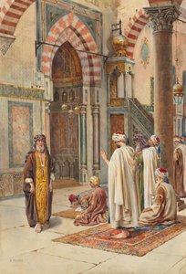 Moslems at Prayer, 1800-as évek vége – 1900-as évek eleje. alkotó: P. Pavesi