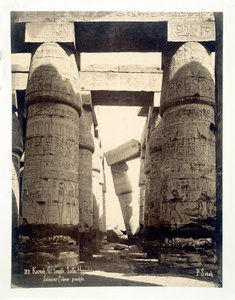 Hypostyle terem, Amun-Re temploma, Karnak, Egyiptom, 1878 alkotó: P Sebah