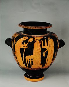 Dionüszosz Fesztivál két női akolitussal ... alkotó: Painter Eupolis