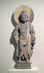 Álló bodhiszattva Maitreya, 3. század (pala)
