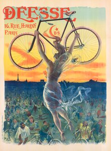 Francia szecessziós plakát Deesse kerékpárokhoz, 1898 körül (litográfia)
