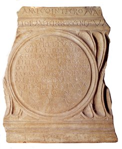 Paleochretian művészet: Melissus keresztény sírfelirata. Rómából, Párizsból, Louvre Múzeumból