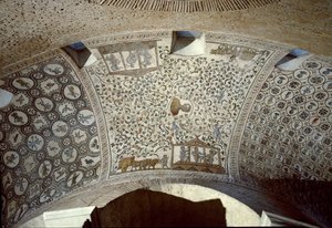 Ókeresztény művészet: szüreti jelenet. 4. századi mozaikrészlet alkotó: Paleo Christian