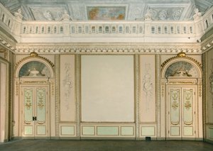 Kilátás a gobelinszobára, Villa Reale, Monza, Lombardia, Olaszország alkotó: Pandolfo Reschi