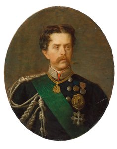 I. Umberto olasz király portréja 1844-1900. alkotó: Paolo, Bacchetti