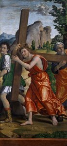 Út a kálváriához, részlet Paolo Cavazzola (1486-1522) Szenvedélypoliptichonjából