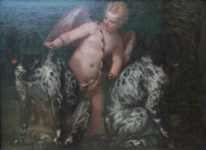 Ámor két kutyával alkotó: Paolo Veronese