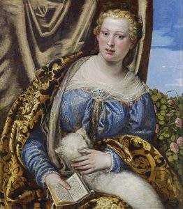 Egy hölgy portréja, mint Szent Ágnes alkotó: Paolo Veronese
