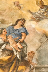 Szent Cataldo életét ábrázoló freskók alkotó: Paolo di Matteis