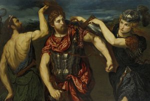 Perseus Merkúr és Minerva által felfegyverkezve alkotó: Paris Bordone
