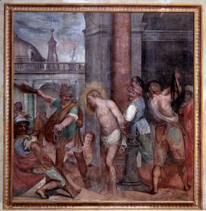 Krisztus szenvedése, Jézus megkorbácsolása (Freskó alkotó: Paris Nogari