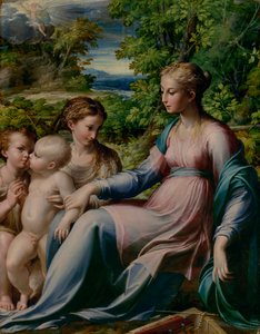Szűz és Gyermek Keresztelő Szent Jánossal és Mária Magdolnával alkotó: Parmigianino
