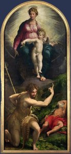 Madonna és gyermek Szent Jánossal és Szent Jeromossal alkotó: Parmigianino