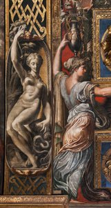 A három bölcs szűz és három bolond szűz, részlet a 3660863-ból alkotó: Parmigianino