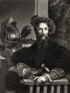 Kolumbusz Kristóf (1451-1506) (metszet) alkotó: Parmigianino