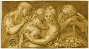 Szent Család Mária Magdolnával alkotó: Parmigianino