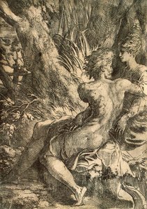 Szerelmesek, c1527. alkotó: Parmigianino
