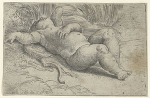 Alvó Ámor alkotó: Parmigianino