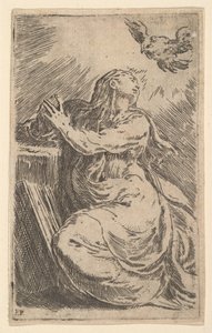 Angyali üdvözlet, 16. század eleje. alkotó: Parmigianino