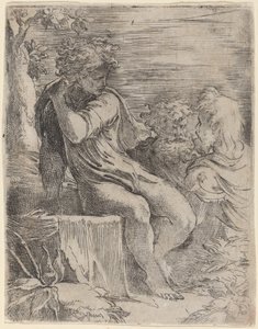 A fiú és két öreg alkotó: Parmigianino