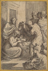 Születés, 16. század. alkotó: Parmigianino