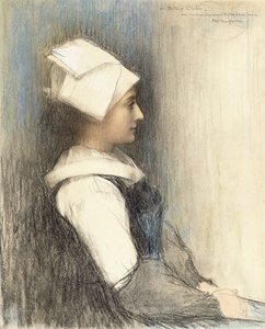 Egy breton lány, alkotó: Pascal Adolphe Jean Dagnan Bouveret