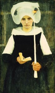 Breton a Pardonnál; Breton nő a kegyelemben, 1888 alkotó: Pascal Adolphe Jean Dagnan Bouveret