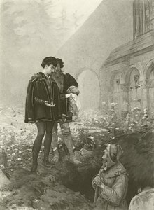 Hamlet és a sírásó (metszet)