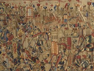 A Pastrana gobelinek, Tournai-i gyártás, valószínűleg Passchier Grenier műhelyéből, 1471-1475 körül (gobelin).