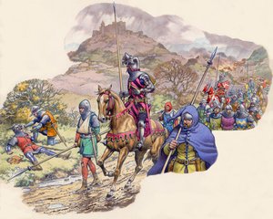 100 éves háború (gouache, papír)
