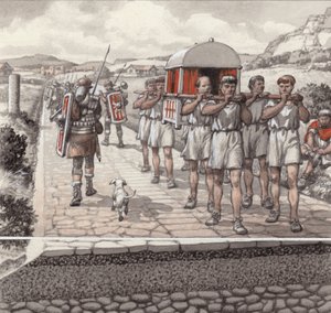 Római út (gouache, papír)