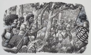 Aborigines (gouache, papír)