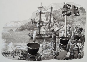 Érkezés Nyugat-Ausztráliába 1827. január 21-én (gouache, papír)