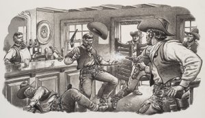 Oregoni cowboyok (gouache, papír)