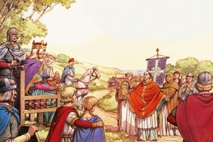 Szent Ágoston megérkezik Angliába