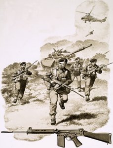 Brit gyalogság az SLR puskával