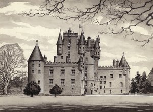 Glamis Castle (gouache, papír)