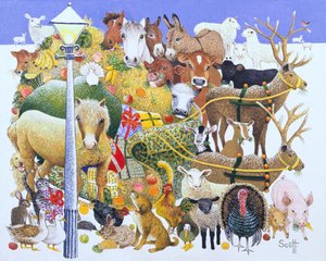 A Christmas Feast (olaj, vászon) alkotó: Pat Scott