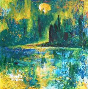 A kanyarban, 2016 (akril, vászon) alkotó: Patricia Brintle