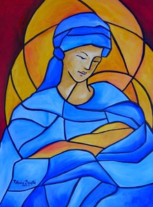 Maria full of grace, 2005 (akril, vászon) alkotó: Patricia Brintle