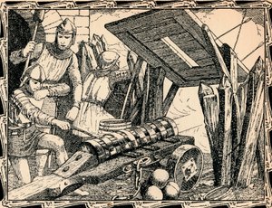 Az első ágyú Crecyben, 1902