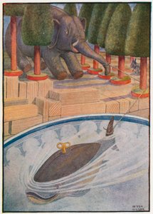 A bálna húzni kezdett, az elefánt pedig húzni (színes litho)