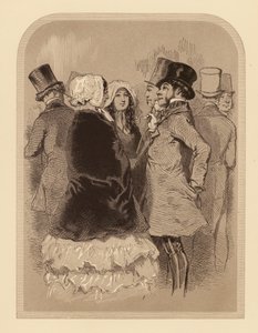 Gavarni Londonban: Regent Street (litográfia): The Lounger a Regent Street-en (litho)