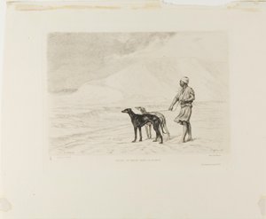 Kutyaváltó a sivatagban alkotó: Paul Adolphe Rajon