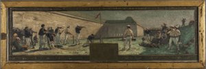 Az Arcueil-Cachan városháza vázlata: Le Tir, 1888-ban (olaj, vászon)