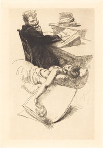 A Clemenceau-ügy frontképe, 1905. alkotó: Paul Albert Besnard
