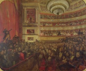 Victor Hugo (1802-85) "Hernani" című előadása 1830-ban, 1902-03 körül alkotó: Paul Albert Besnard