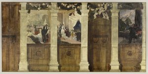Vázlat a 4. kerületi városházához: Le Bal à la ville ou La Fête mondaine alkotó: Paul Albert Besnard